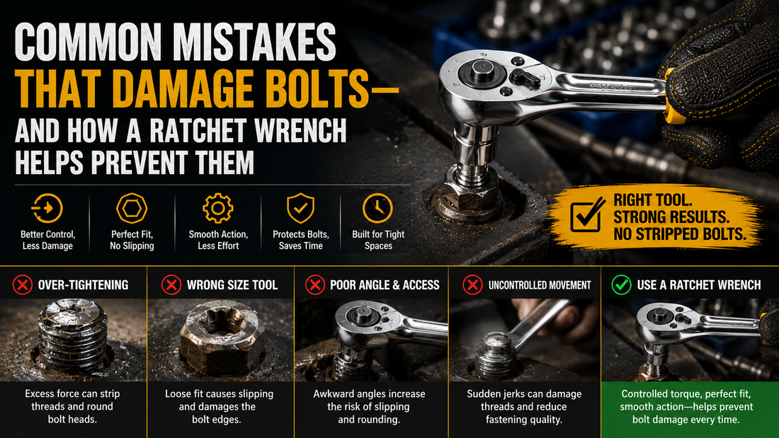 Common Mistakes That Damage Bolts—and How a Ratchet Wrench Helps Prevent Them