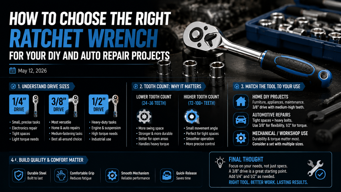 How to Choose the Right Ratchet Wrench for Your DIY and Auto Repair Projects