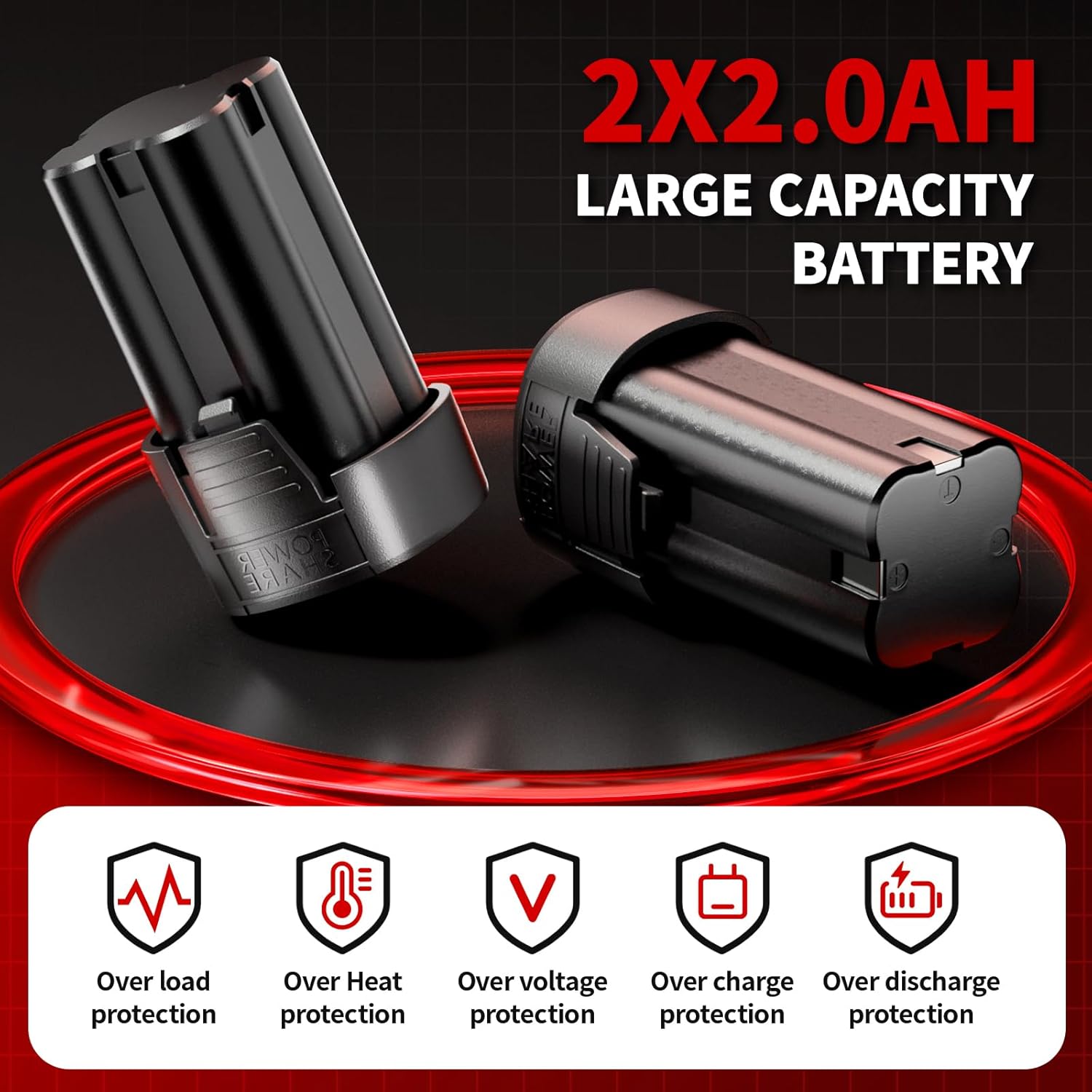 16.8V Cordless Electric Ratchet Wrench Kit 3/8 Inch Drive With Two Batteries